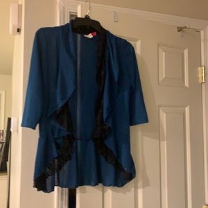 Teal with lace camisole